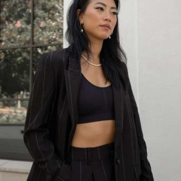 NWT Nili Lotan x Target Classic Black and White Pinstripe Blazer Size XS - Picture 6 of 13